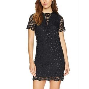 Juicy Couture Black Label Soft Leopard Lace Embellished Dress Size 8 NWT